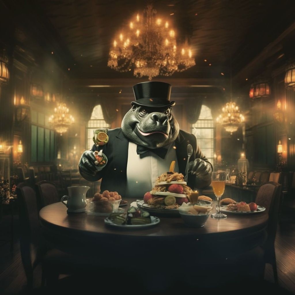 Gentleman Hippo's High Tea